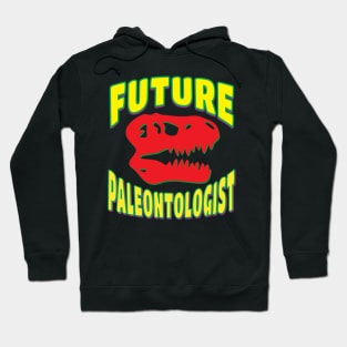 Future Paleontologist T rex Dinosaur Red Skull Hoodie